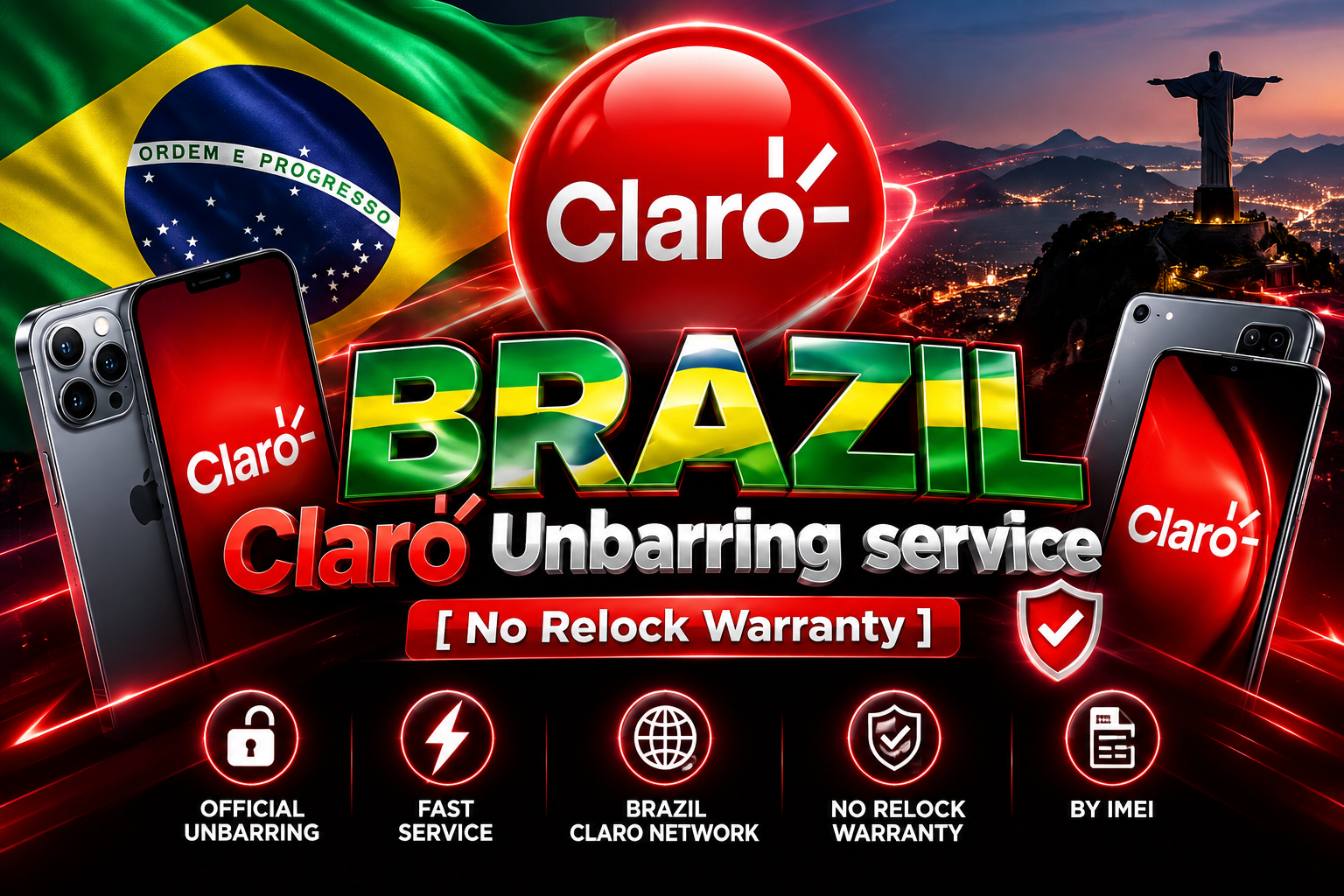 BRAZIL - Claro Unbarring service [No Relock Warranty]