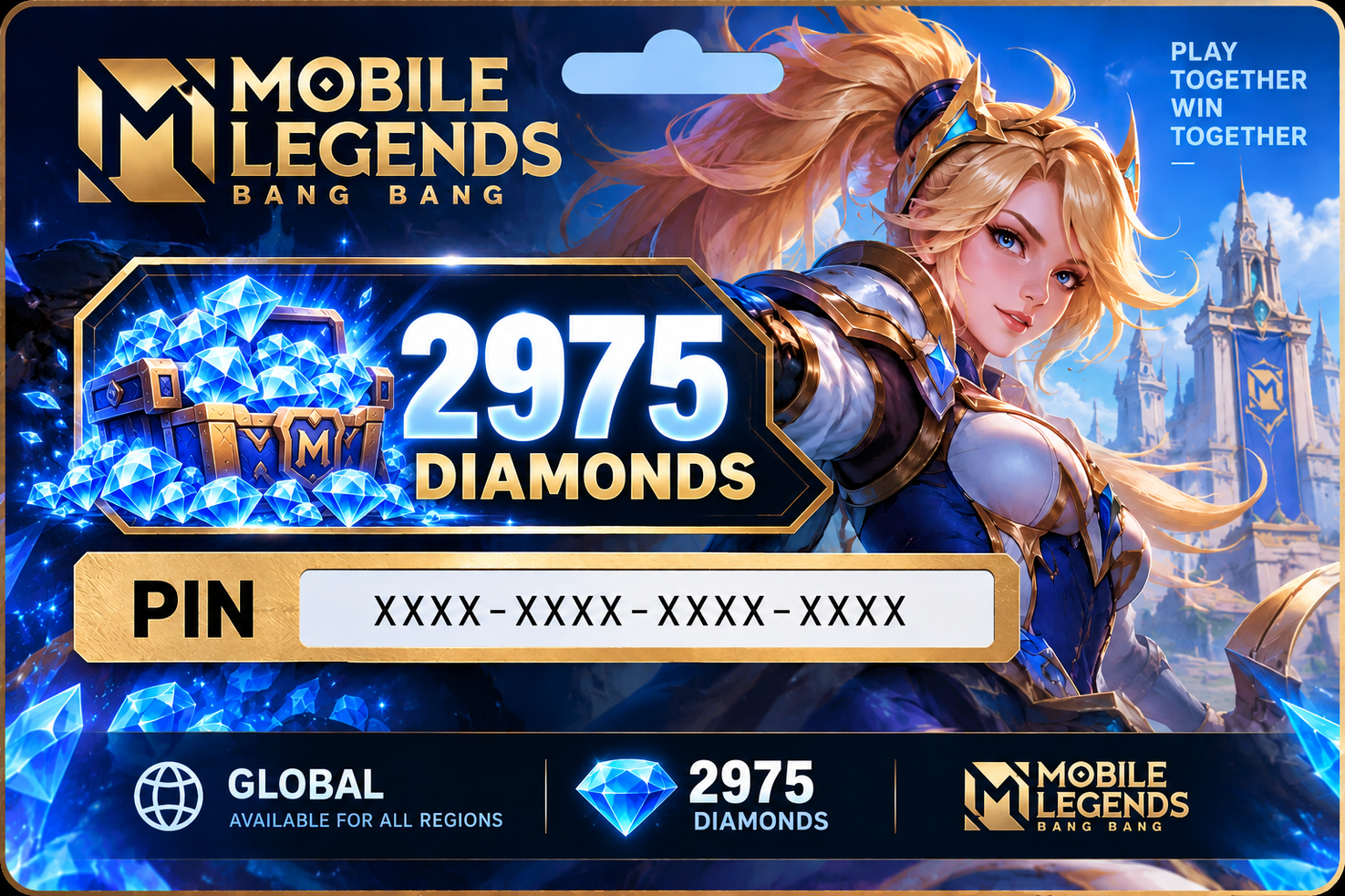 Mobile Legends Global 2975 Diamonds PIN