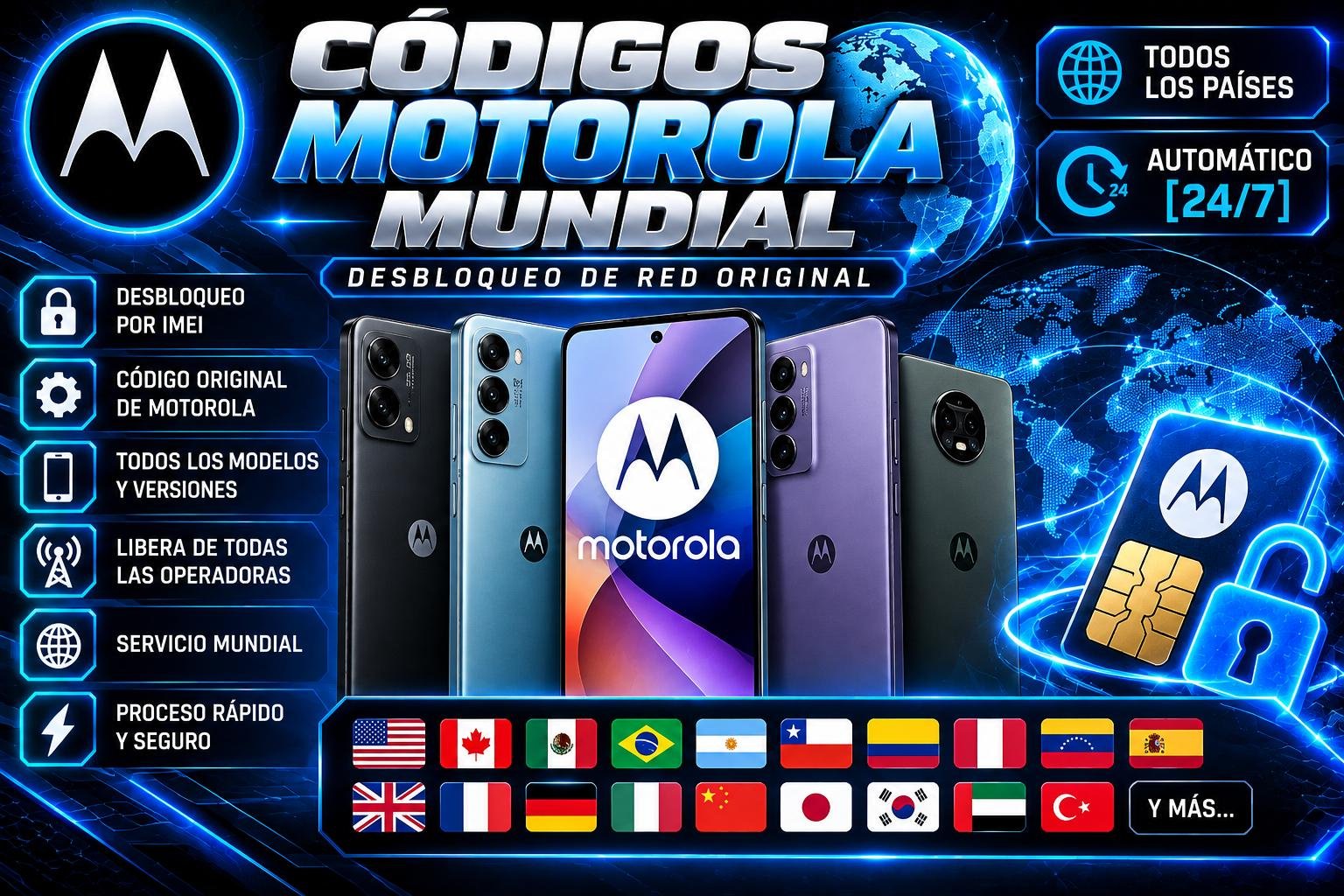 Códigos Motorola Mundial Automatic  [24/7]