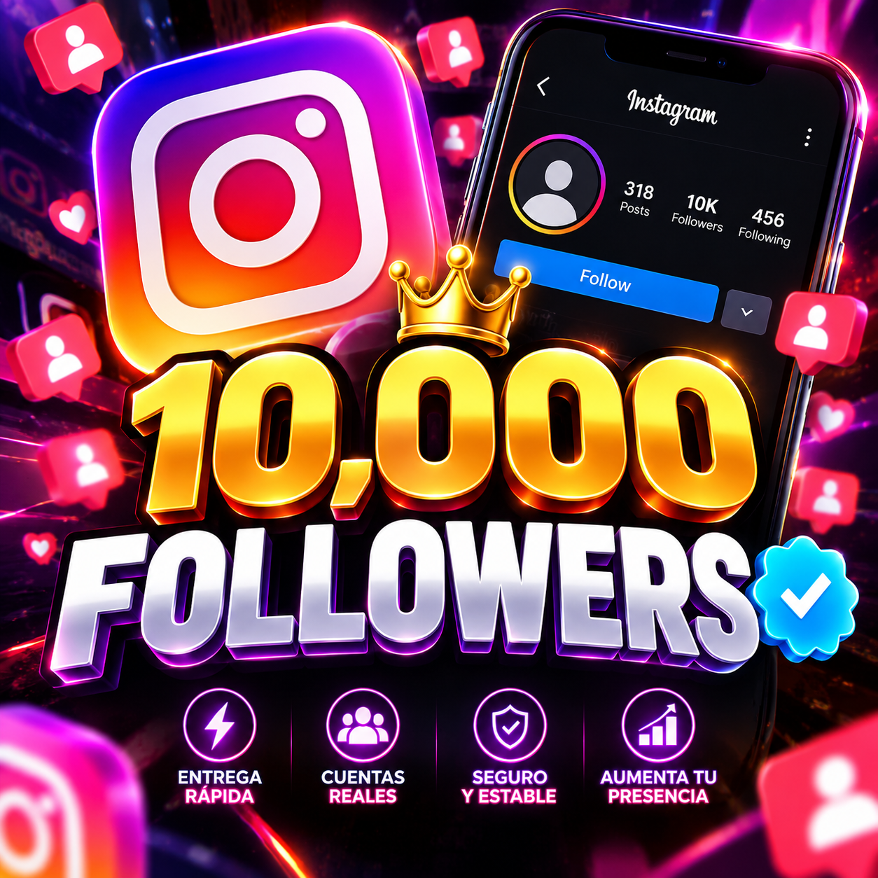 instagram 10,000 |  Followers  ☑️