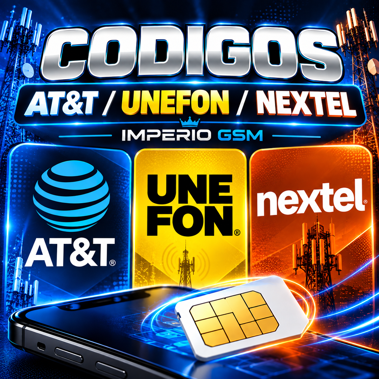 ✪ CODIGOS AT&T/UNEFON/NEXTEL BASE 1 2016-2021