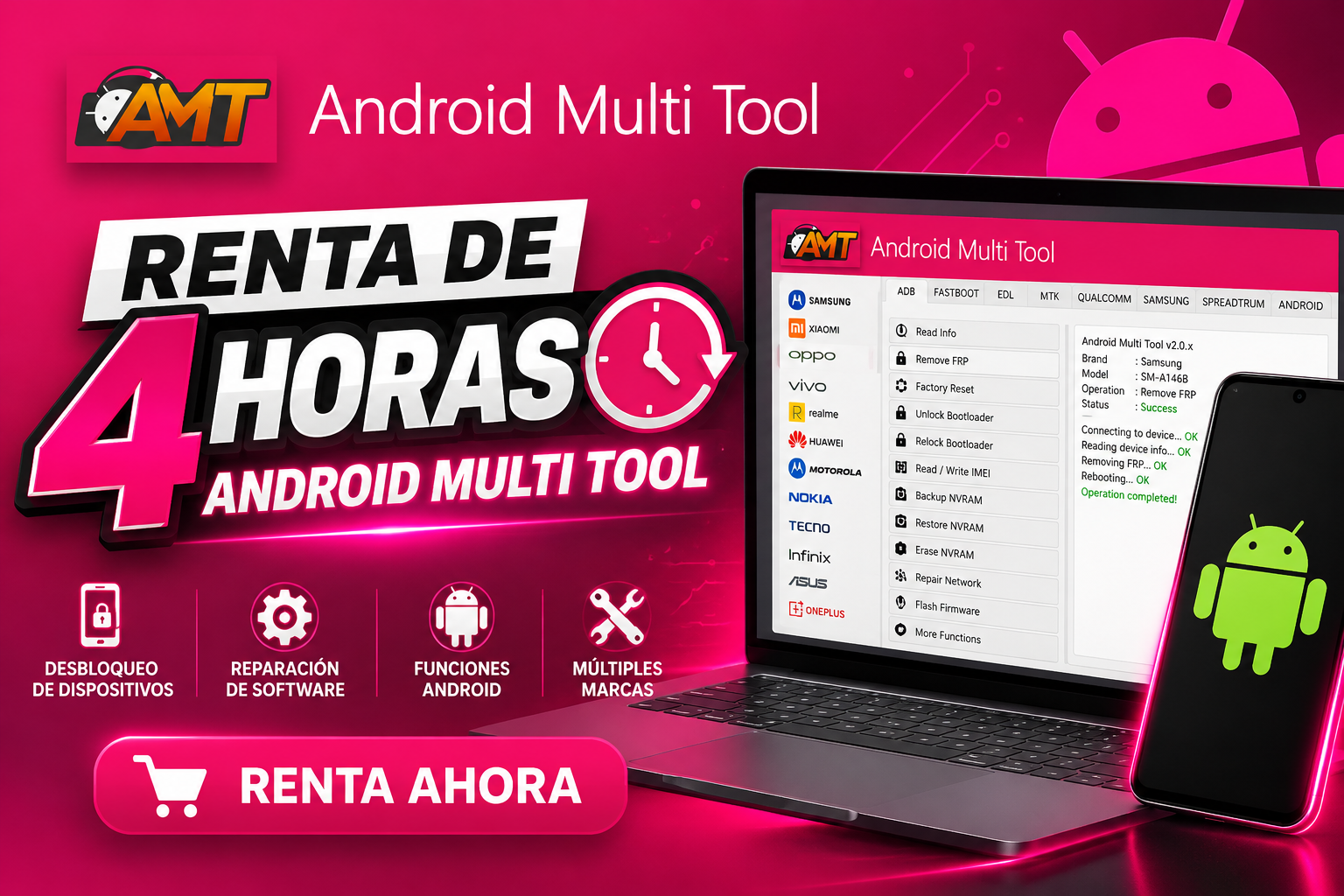 Android Multi tool ( AMT) Renta 4 horas  🎉🥇
