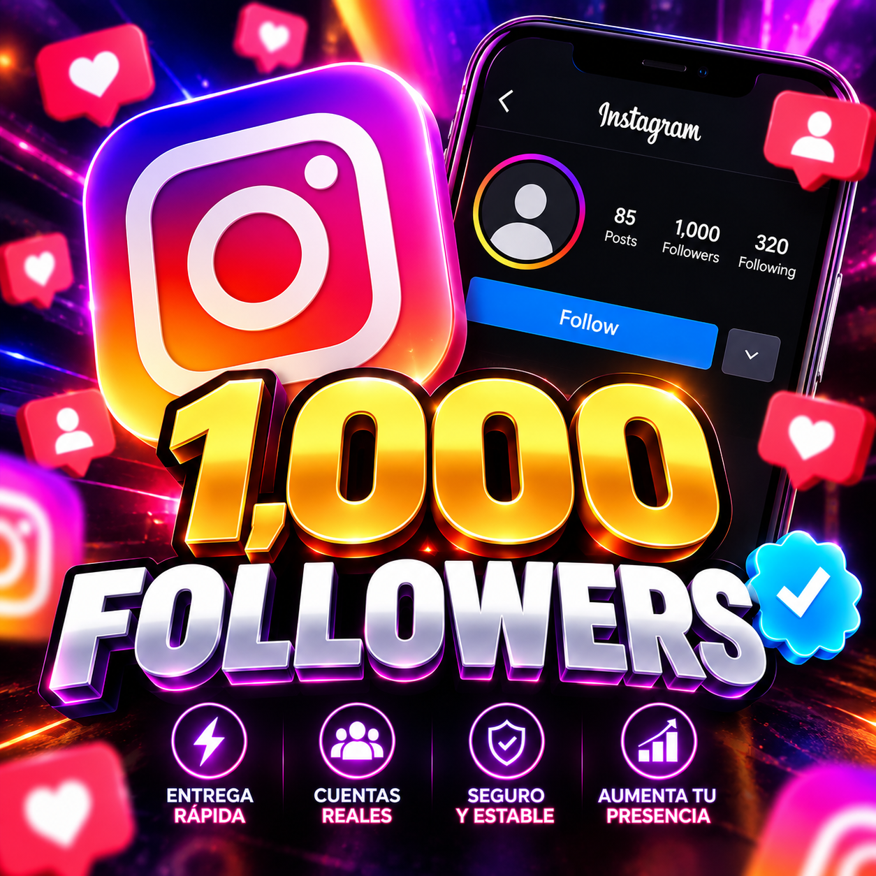 instagram 1000 |  Followers  ☑️