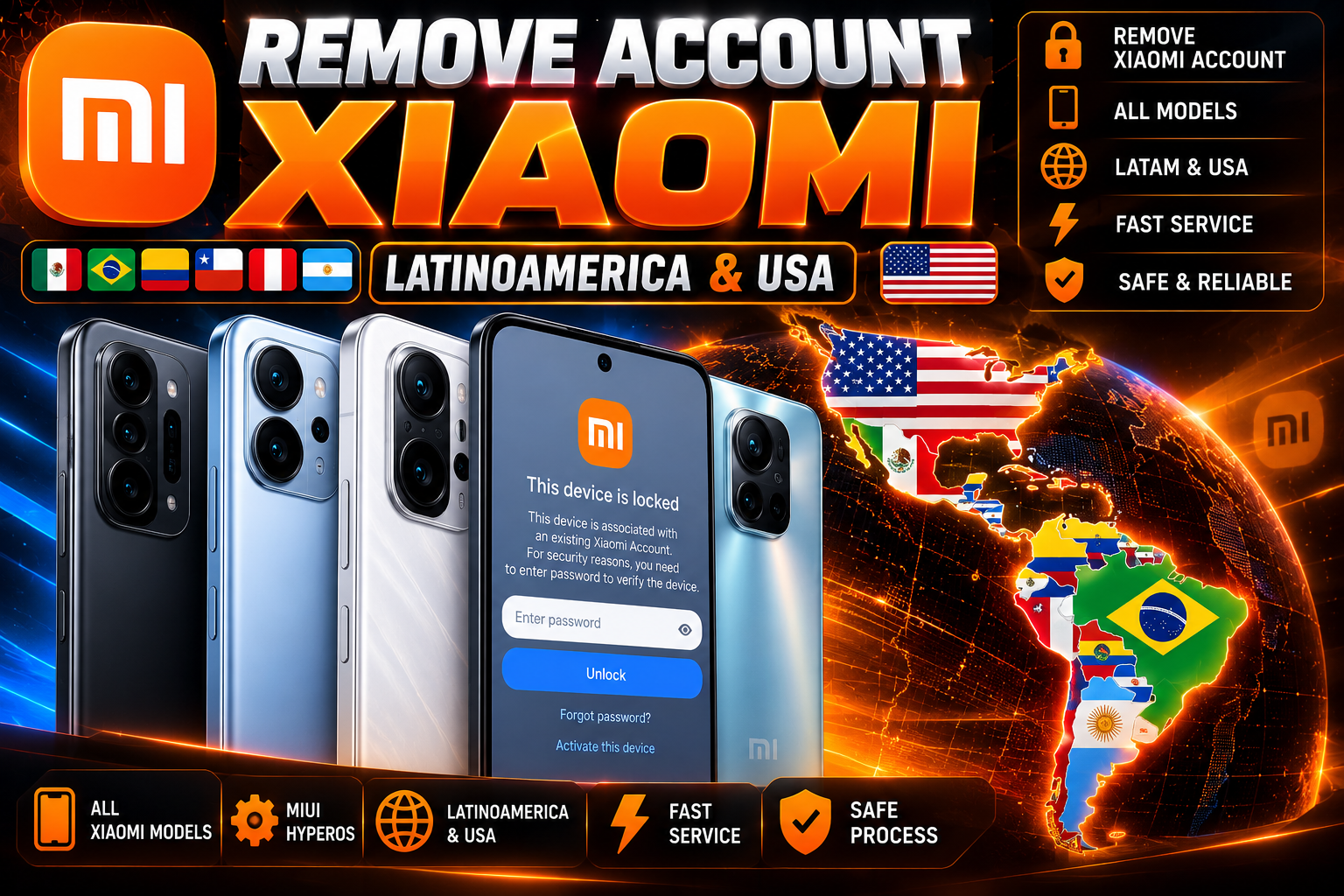 Remove Account Xiaomi [ Latinoamerica & USA ][LOST STATUS - Con mensaje en Pantalla]