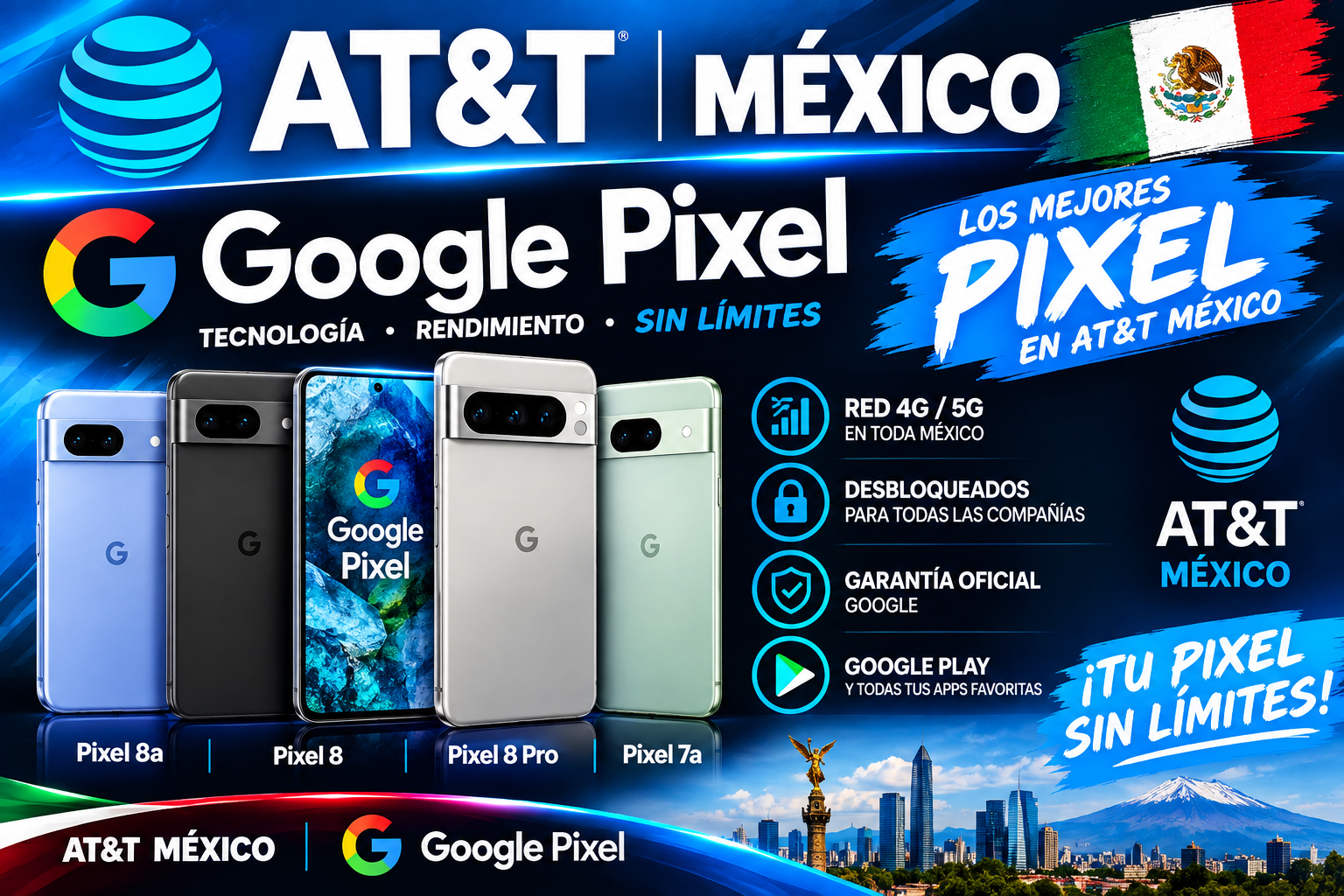 UNLOCK PERMANENTE | GOOGLE PIXEL ⏺️ SOLO CON  IMEI | AT&T MEXICO | TODOS LOS MODELOS ⭐ PREMIUM  100%  EXITO⭐