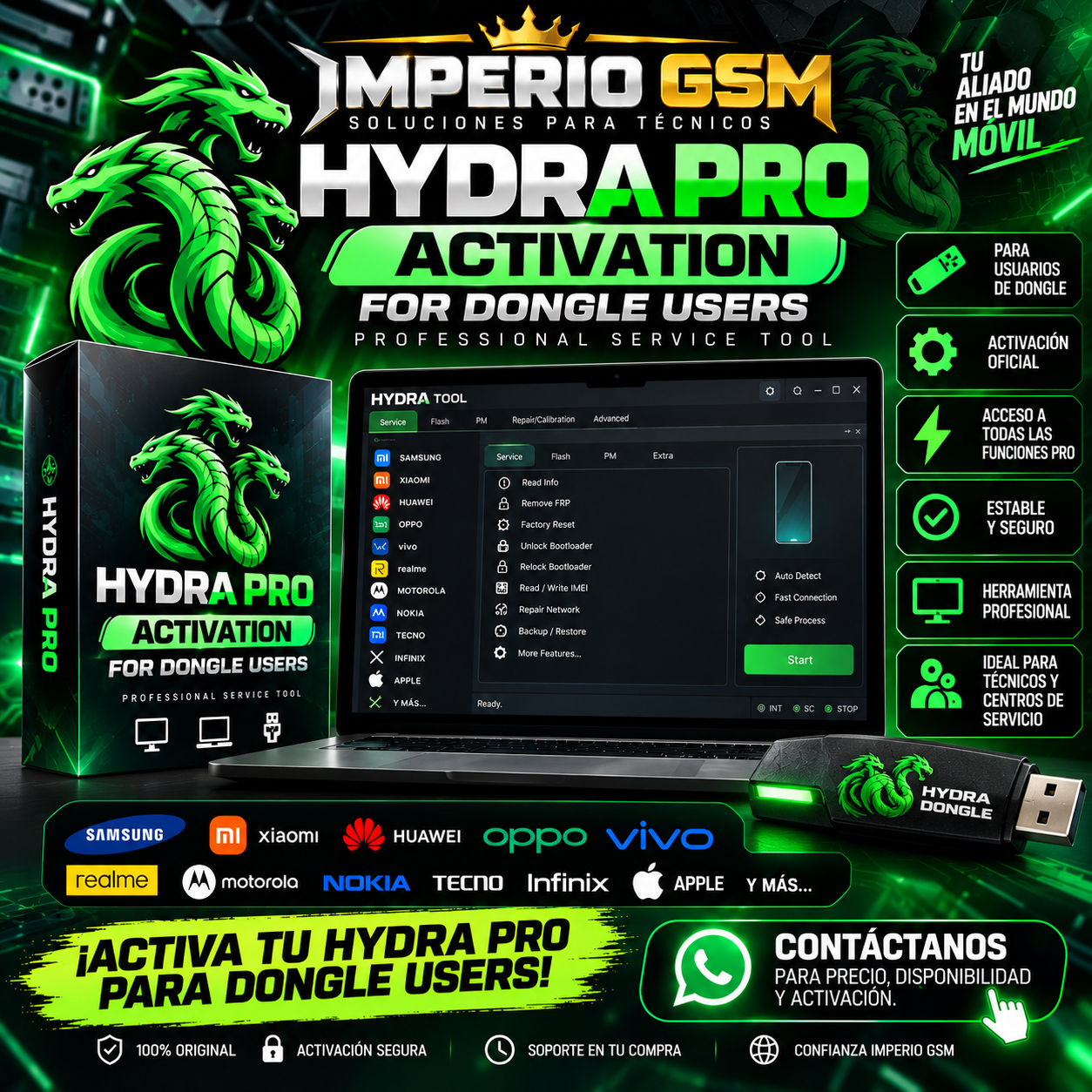 Hydra PRO Activation For Dongle Users ( This upgrade is not applicable to Hydra Digital users )