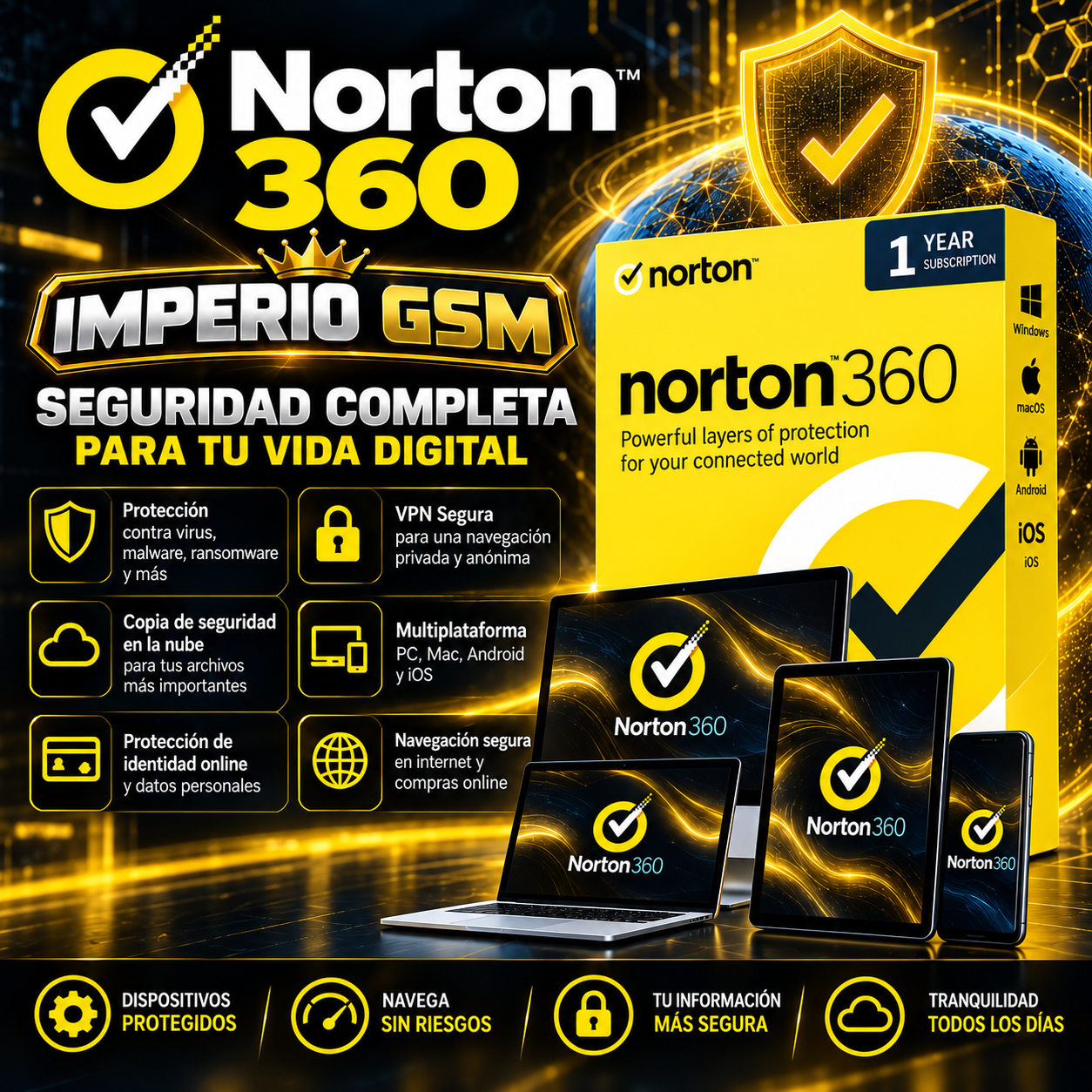 Norton 360 Premium ( For Latam America Only Except for Brazil ) NO REFUND 