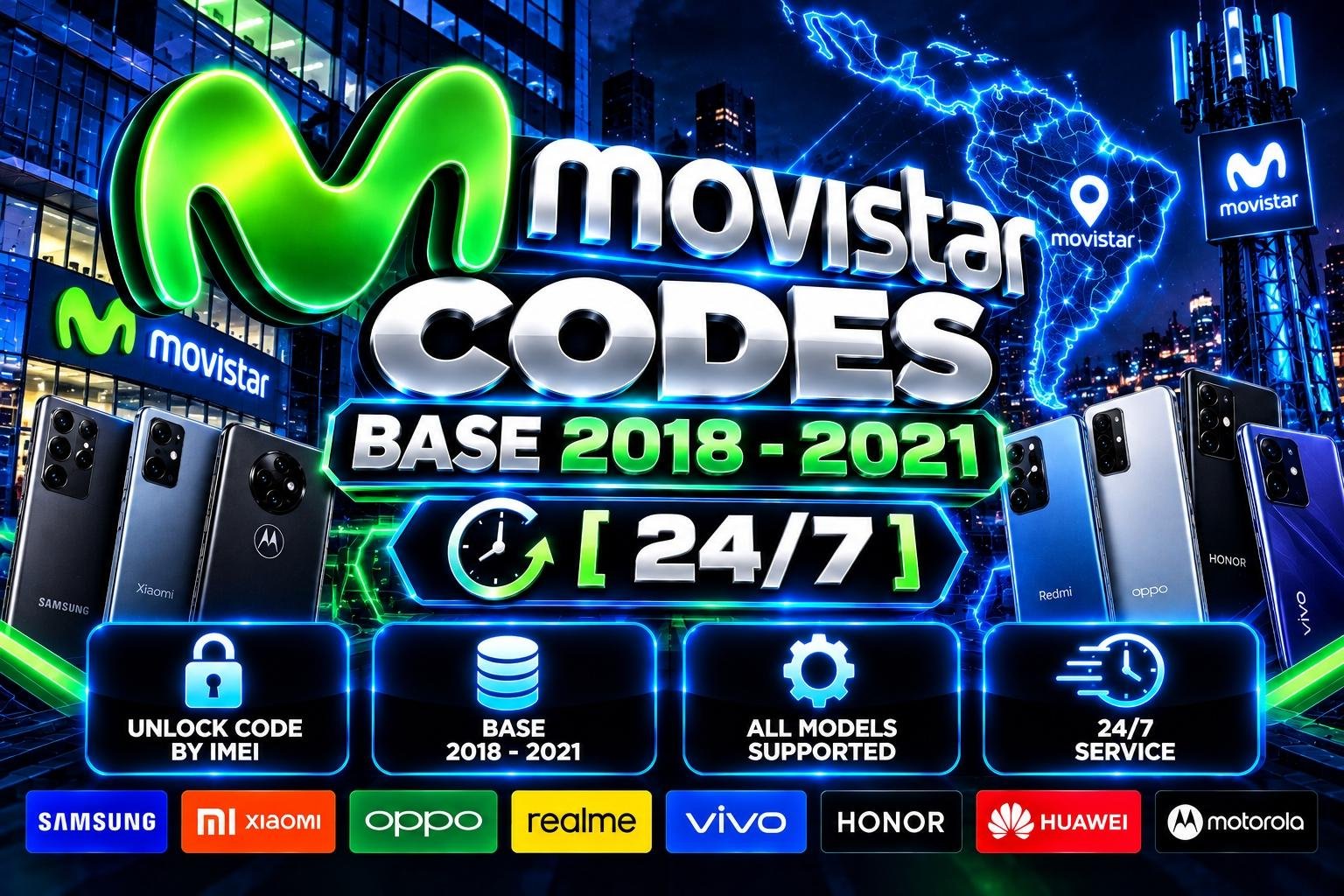 Codes Movistar Base 2018 - 2021  [ 24/7 ]