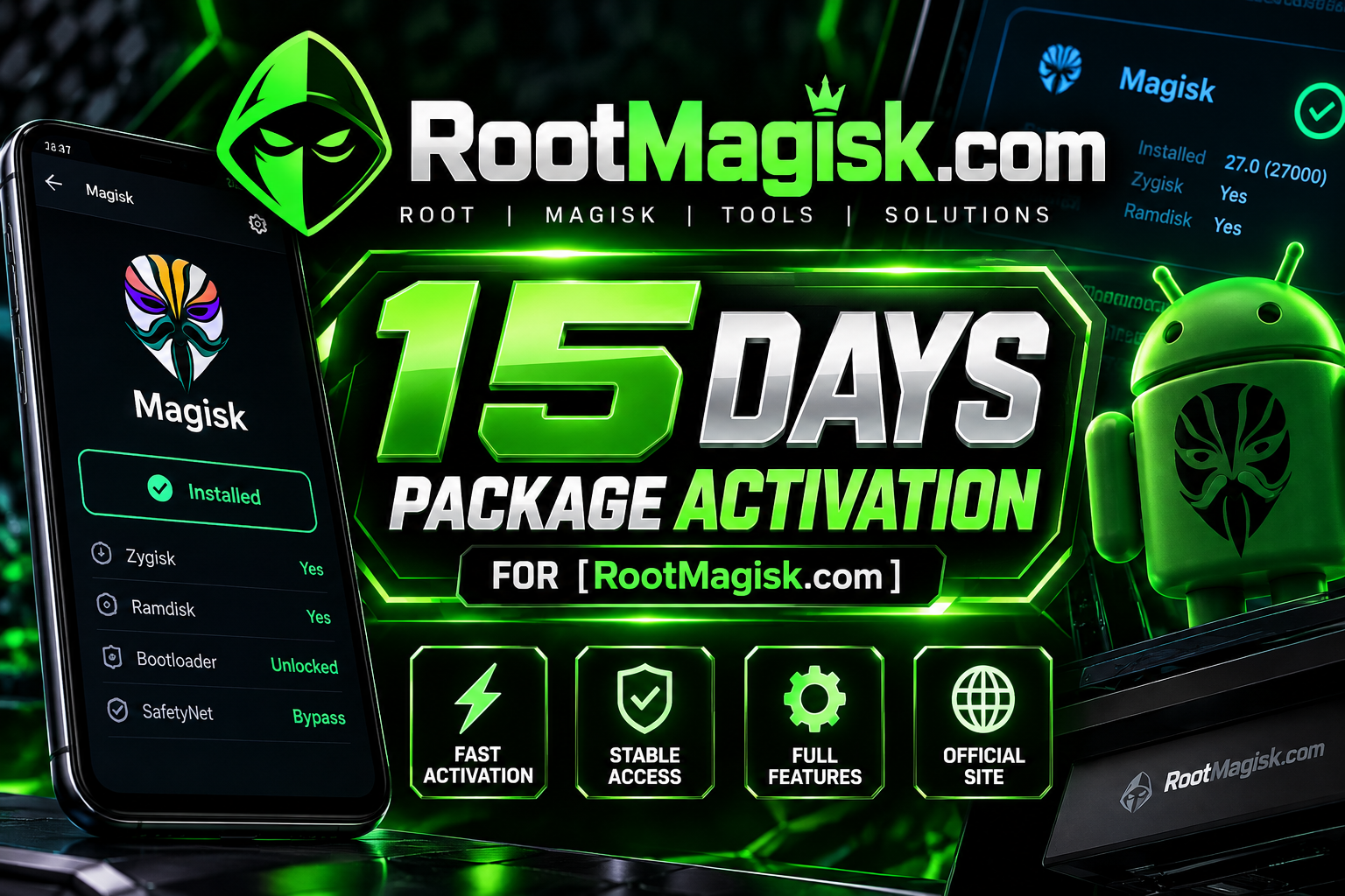 15 Days Package Activation for [RootMagisk.com ] Root Site