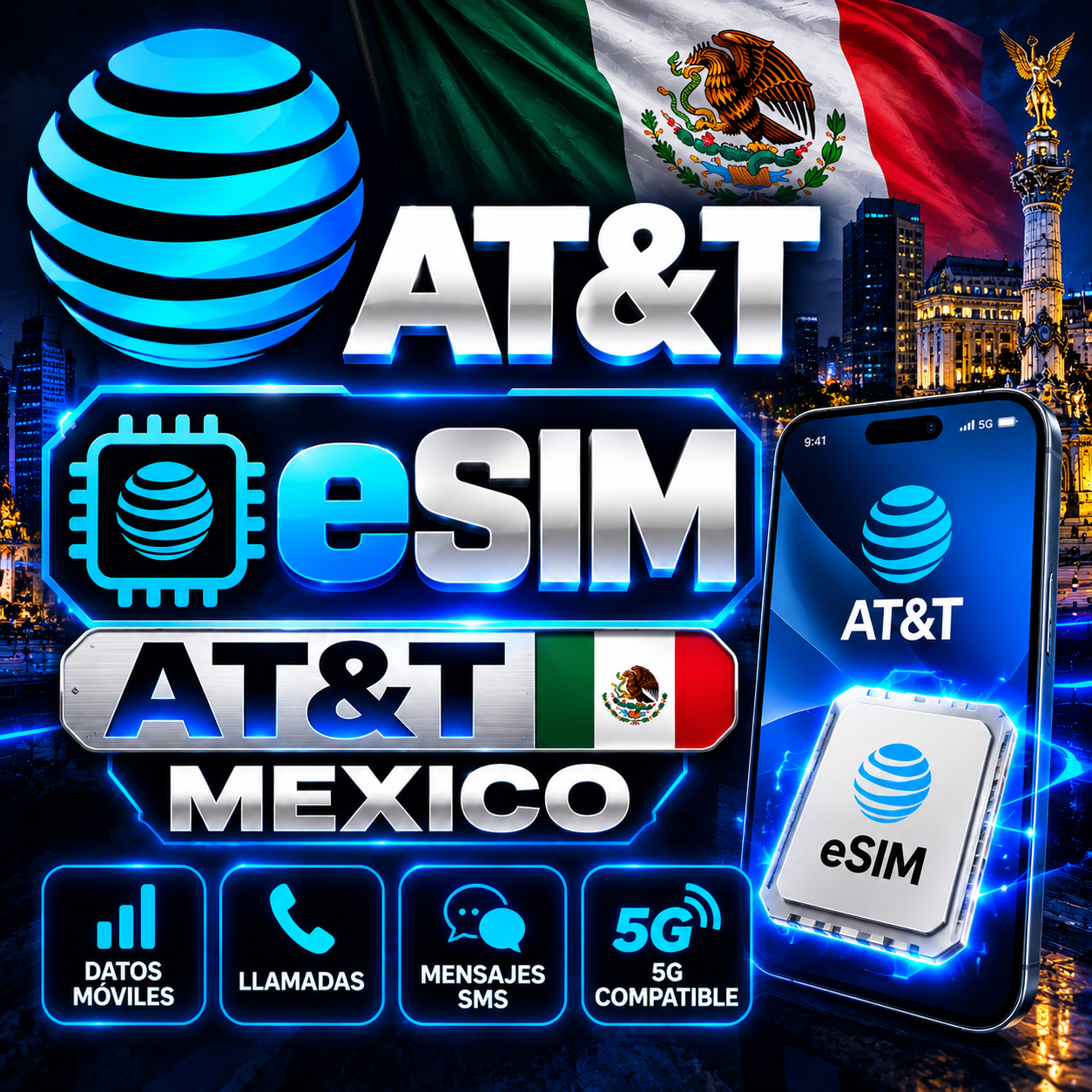 Esim AT&T LADA 56, ESTE SERVICIO SI SE PUEDE OCUPAR PARA BUG [NO SE REPORTARA EL IMEI]