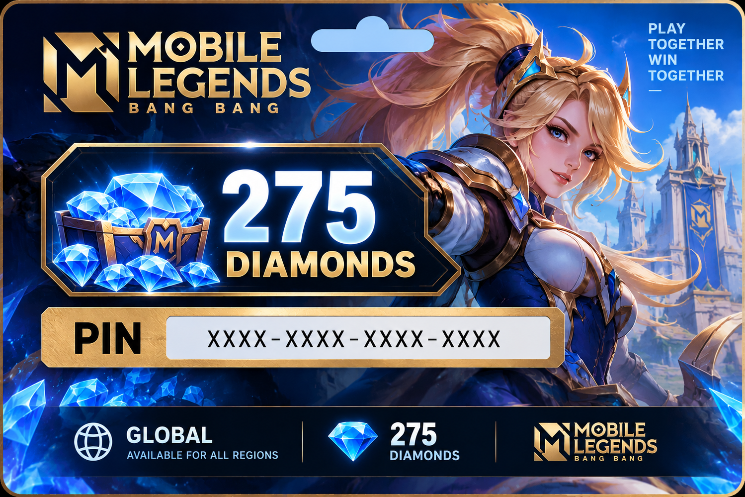 Mobile Legends Global 275 Diamonds  PIN
