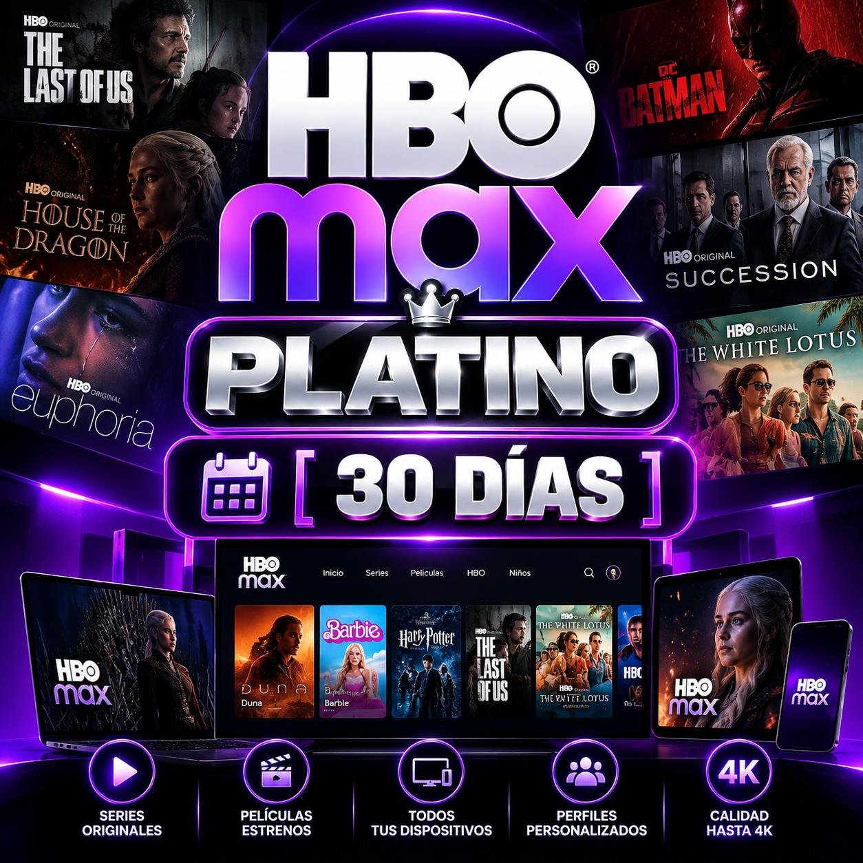 HBO MAX PLATINO [30 Dias] - [Cuenta Con 1 Perfil]