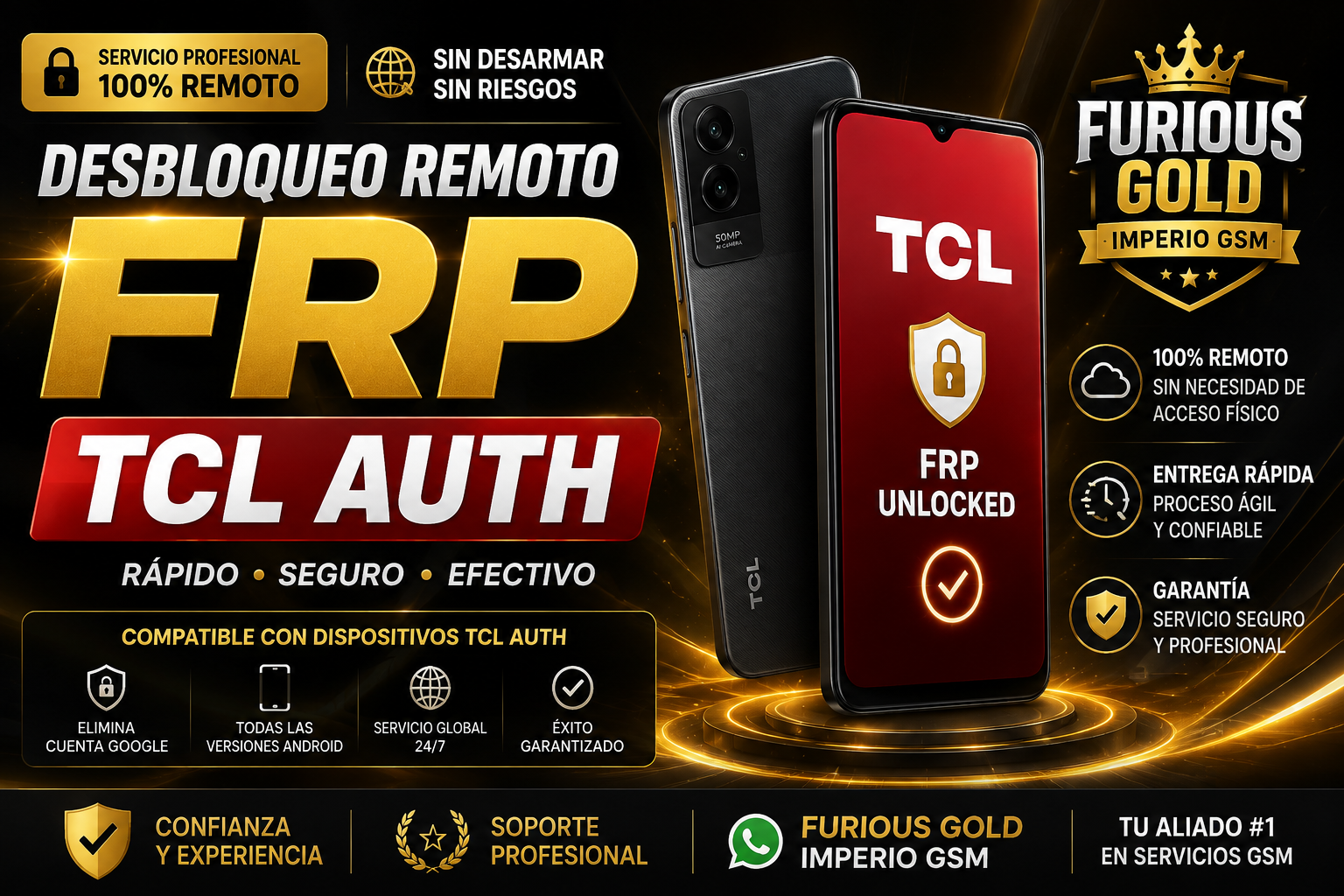 FRP TCL REMOTO FURIOUS GOLD