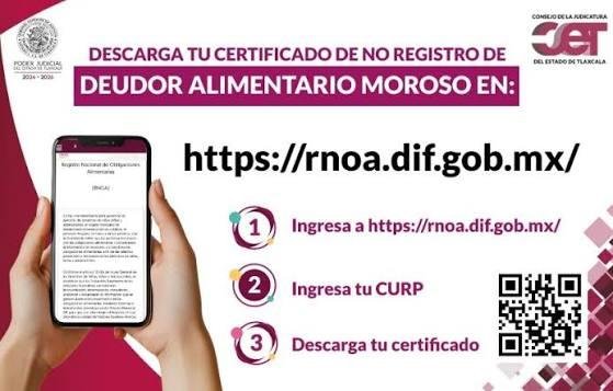 NO DEUDOR ALIMENTARIO DIF RNOA