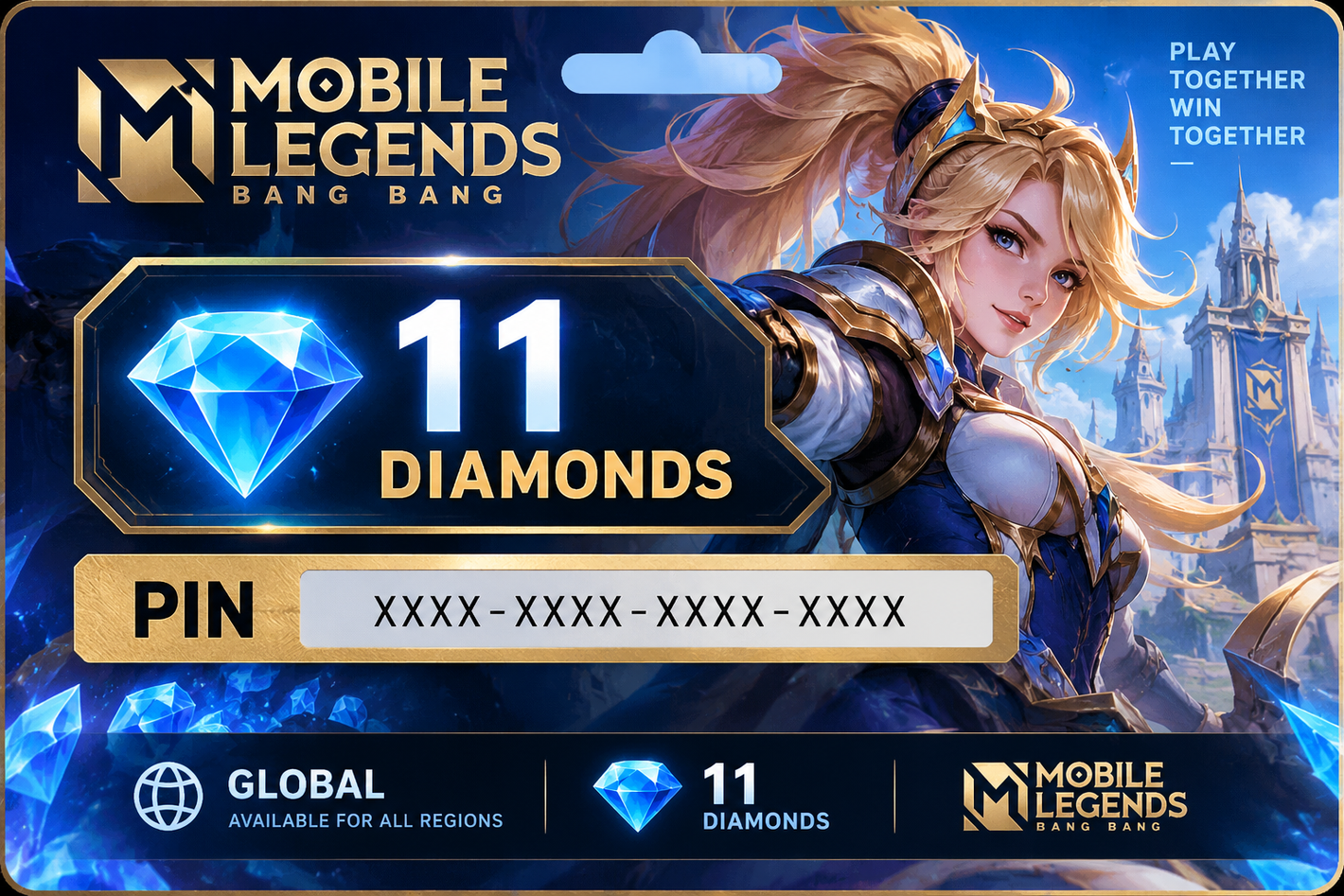 Mobile Legends Global 11 Diamonds PIN