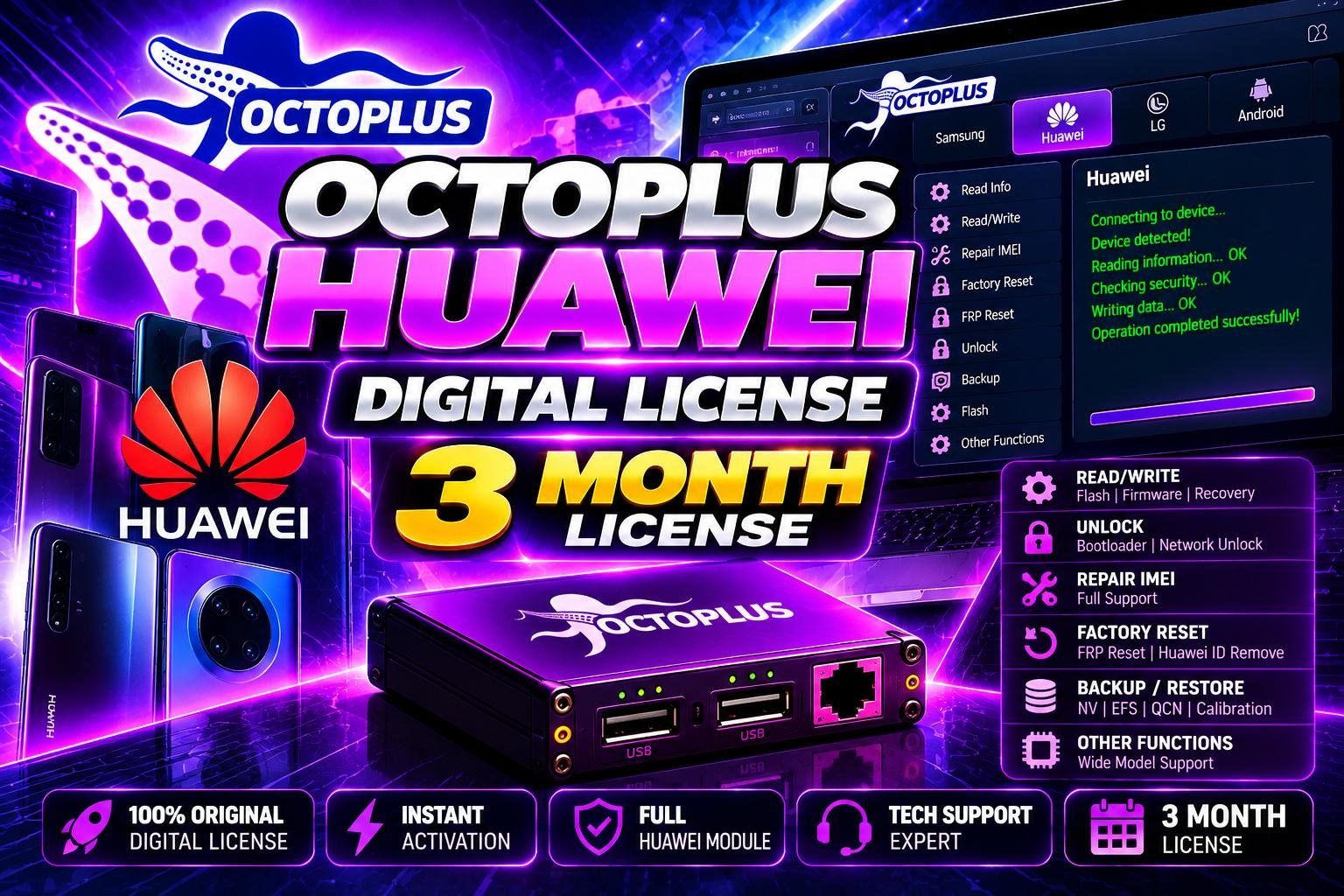 Octoplus Huawei Digital 3 Month License
