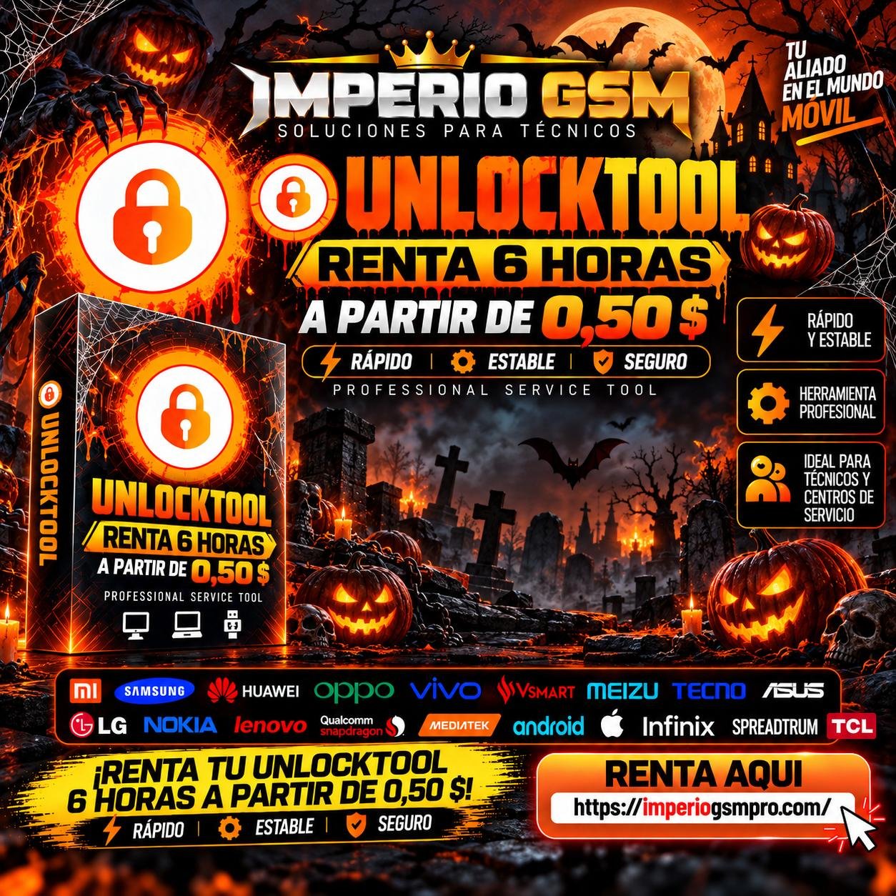 UNLOCKTOOL RENTA DE 6 HORAS  INSTANT 🥇⚡️