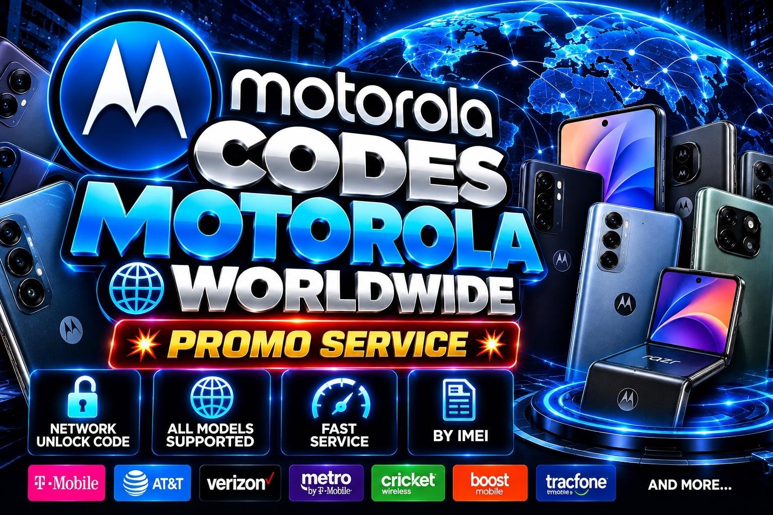 Codes Motorola Worldwide ✴️PROMO SERVICE✴️  [API 24/7]