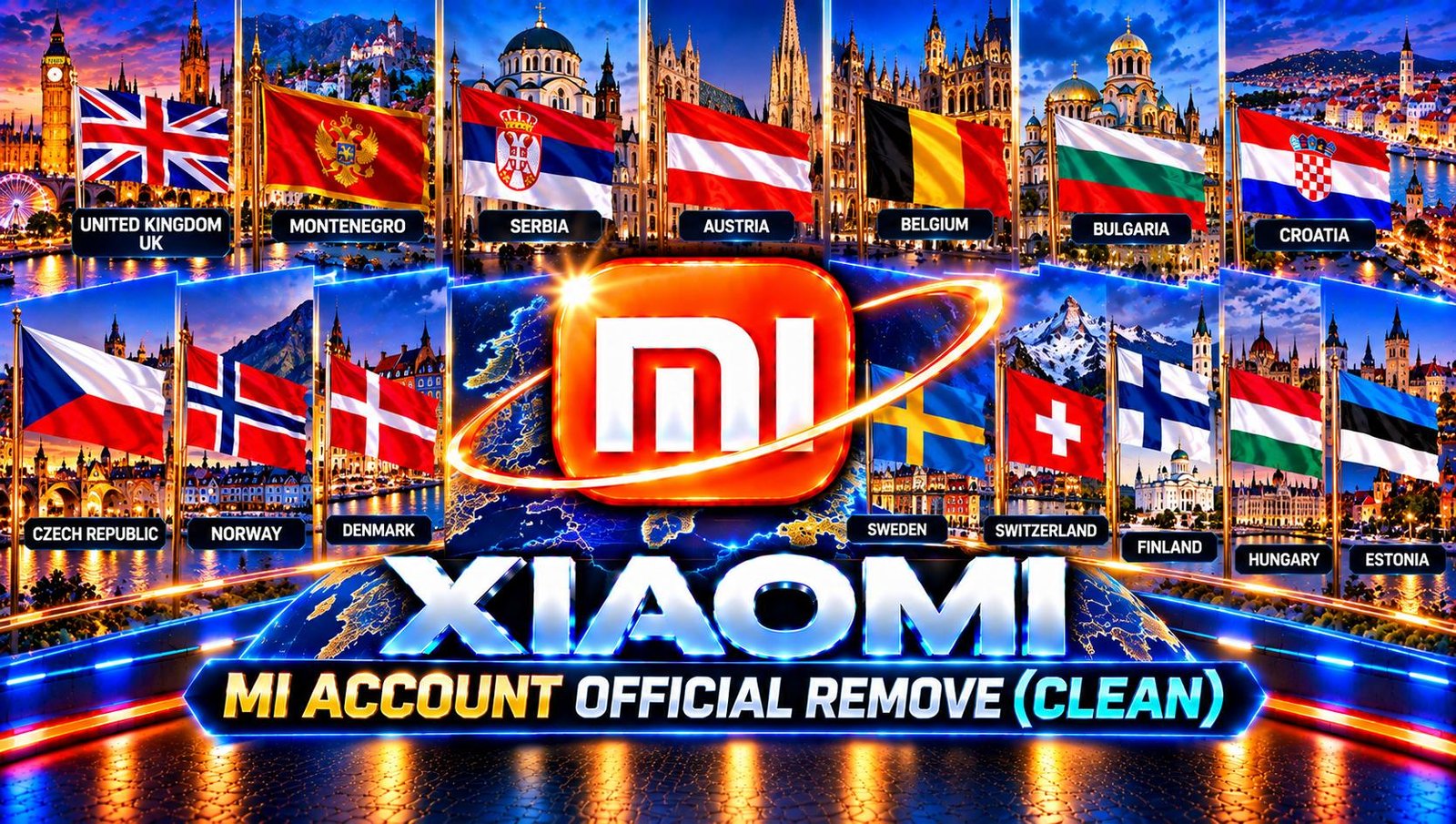 Remove Account Xiaomi [ United Kingdom UK | Montenegro | Serbia | Austria | Belgium | Bulgaria | Croatia | Czech Republic | Norway, Denmark, Sweden, Switzerland, Finland, Hungary | Estonia] [Clean]